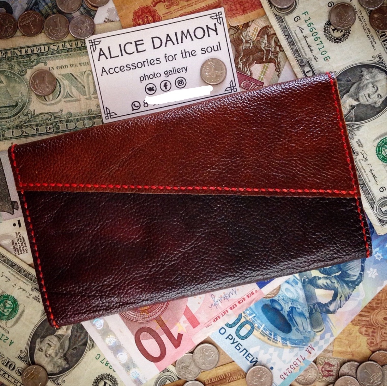 Wallet for a girlfriend - My, Leather craft, Leather products, White Sun of the Desert, Wallet, Krasnodar, Longpost