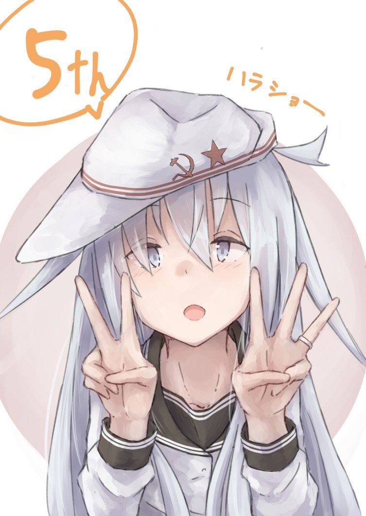 С праздником, шо. - Аниме, Kantai Collection, Gangut, Verniy, Hibiki, Tashkent, Anime Art, Длиннопост