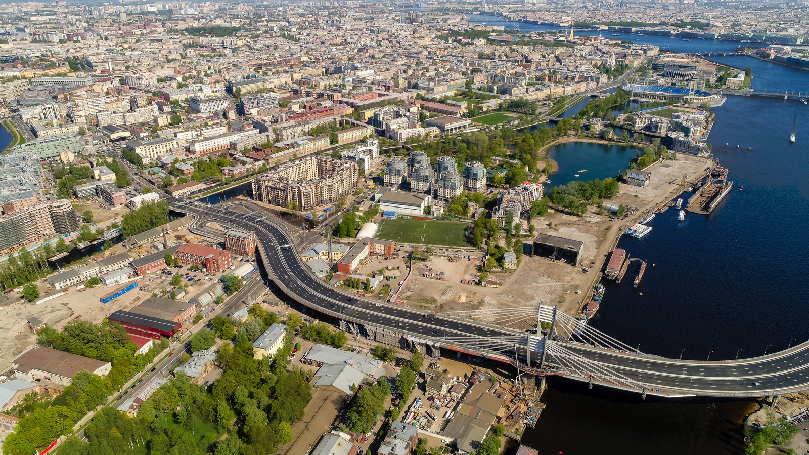 Вот и я там Побетанкурил - Моё, Развязка, Мост, Мост бетанкура, Петроградка, Васька, Квадрокоптер, Видео, Длиннопост