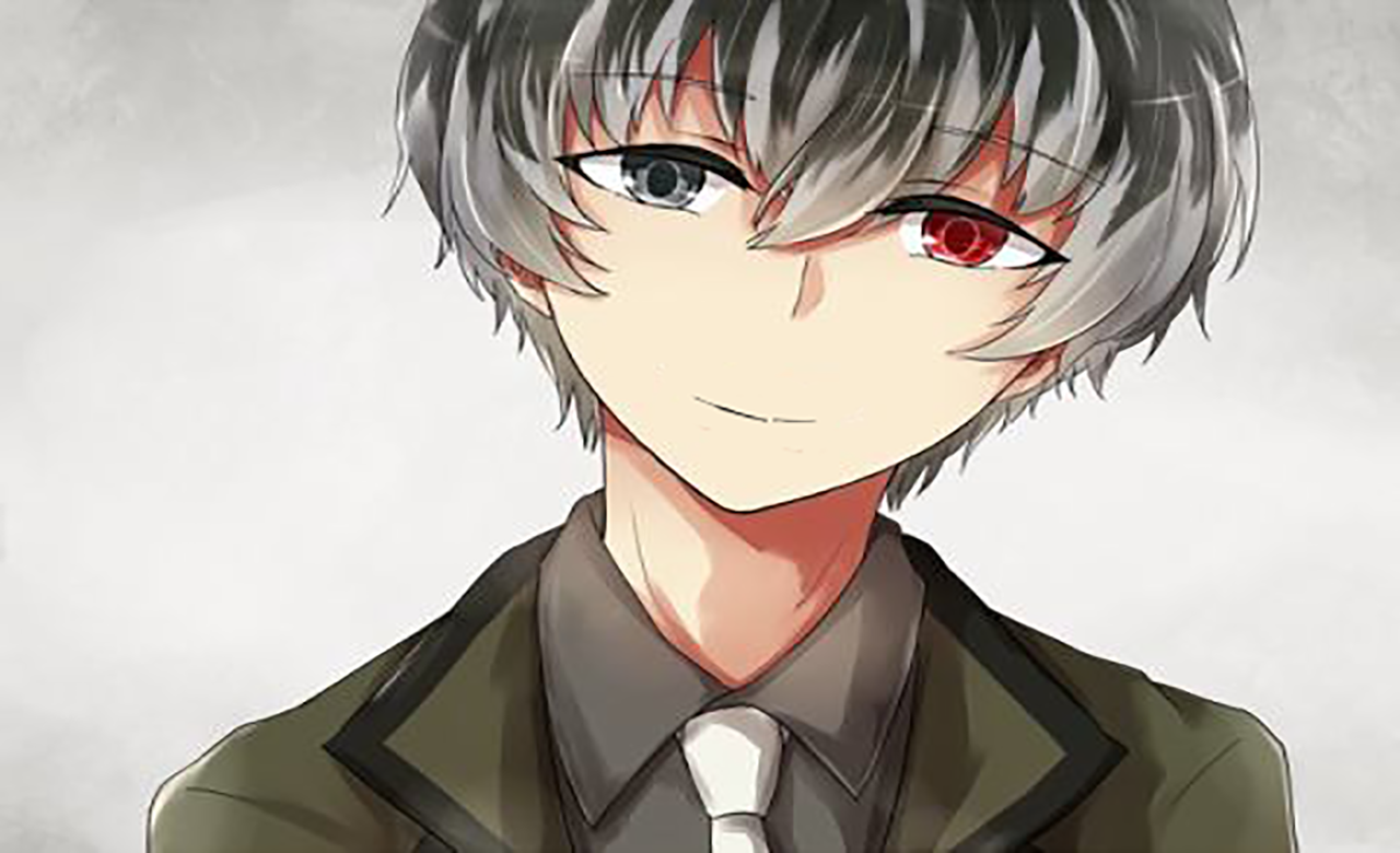 1 - Through the eyes of Haise 2 - Through the eyes of Yuri (To draw the background behind Haise is too lazy) - Anime, Doki Doki Literature Club, Yuri DDLC, Tokyo ghoul, 