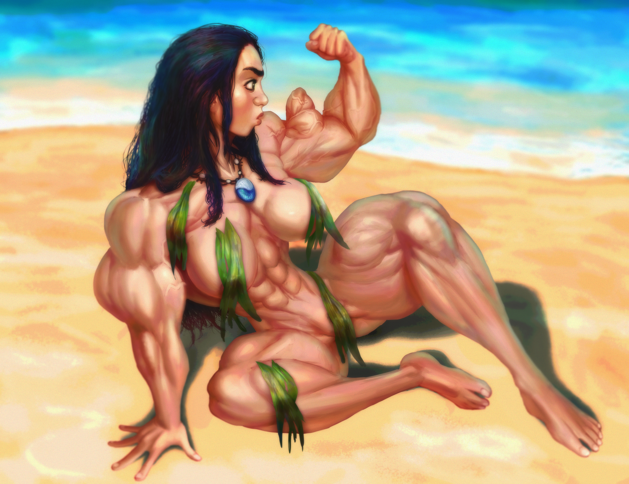 A Gift from the Sea - NSFW, Pumpfactory, Strong girl, Sleep-Sleep, Bodybuilders, Body-building, 