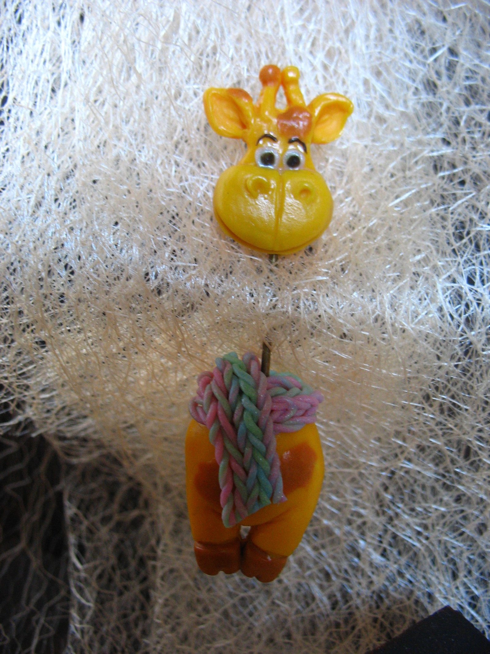 Brooch pins giraffe and owl - My, Needlework without process, , Polymer clay, Brooch, Owl, Giraffe, Longpost