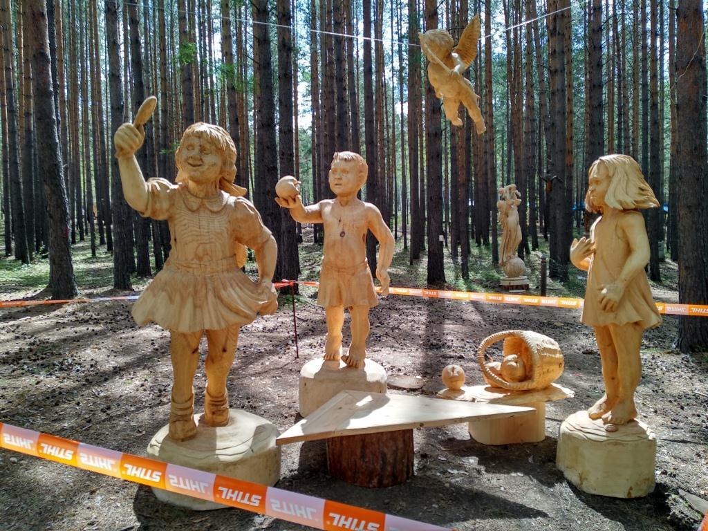 Lukomorye 2018 - Festival of Wooden Sculptures - My, Lukomorye, Wood sculpture, Irkutsk, The festival, Art, Animals, Holidays, Nature, Longpost