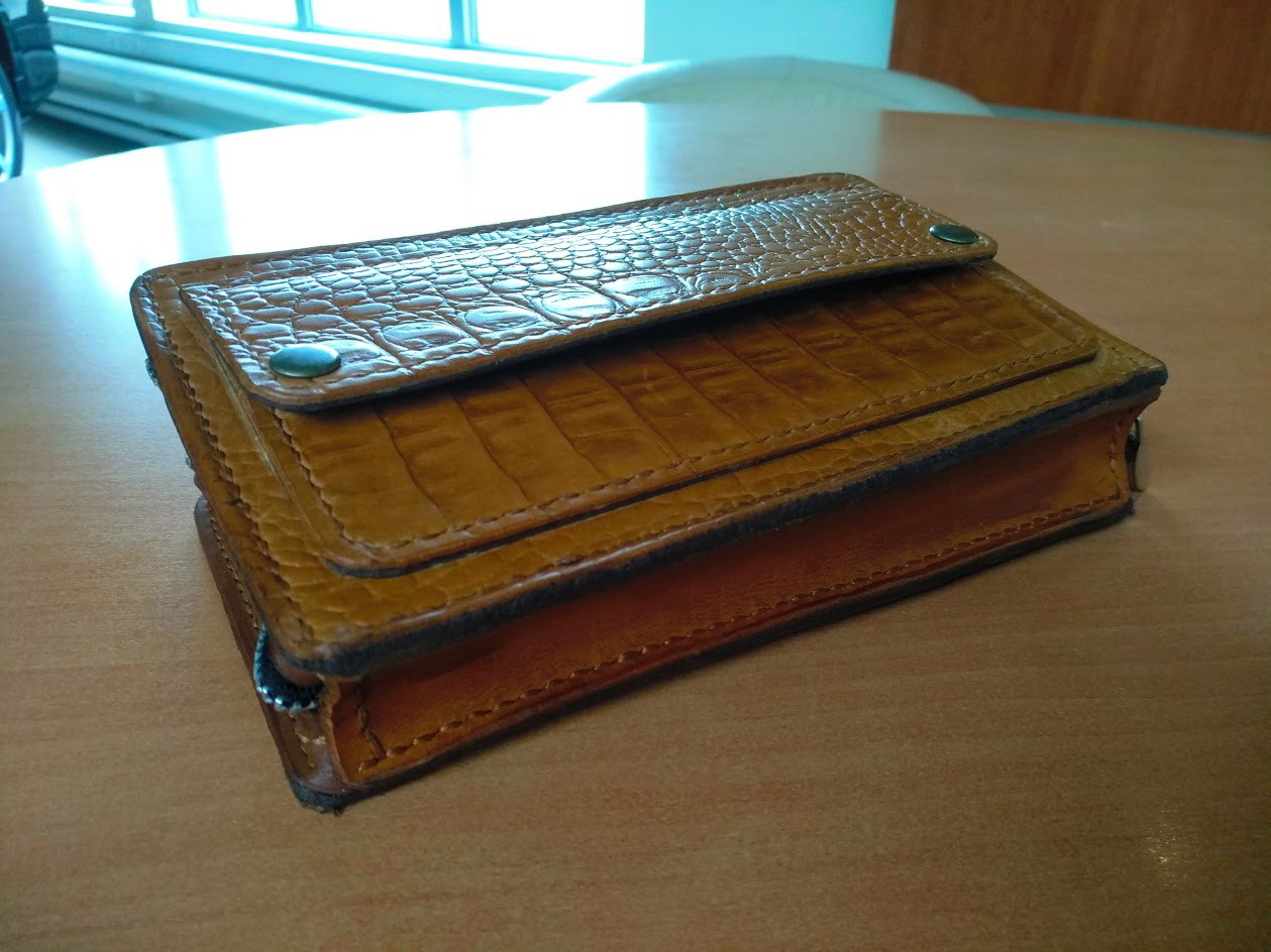 Clutch purse. - My, Leather craft, Rukozhop, Clutch, Longpost