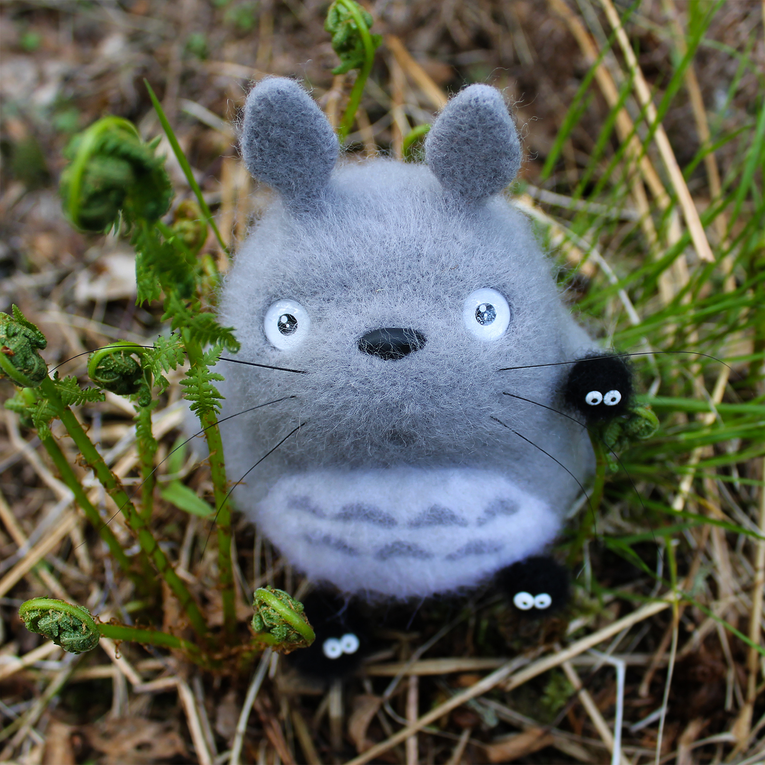 My neighbour - My, Needlework without process, Totoro, Susuwatari, Dry felting, Altai, Handmade, Longpost, Altai Republic