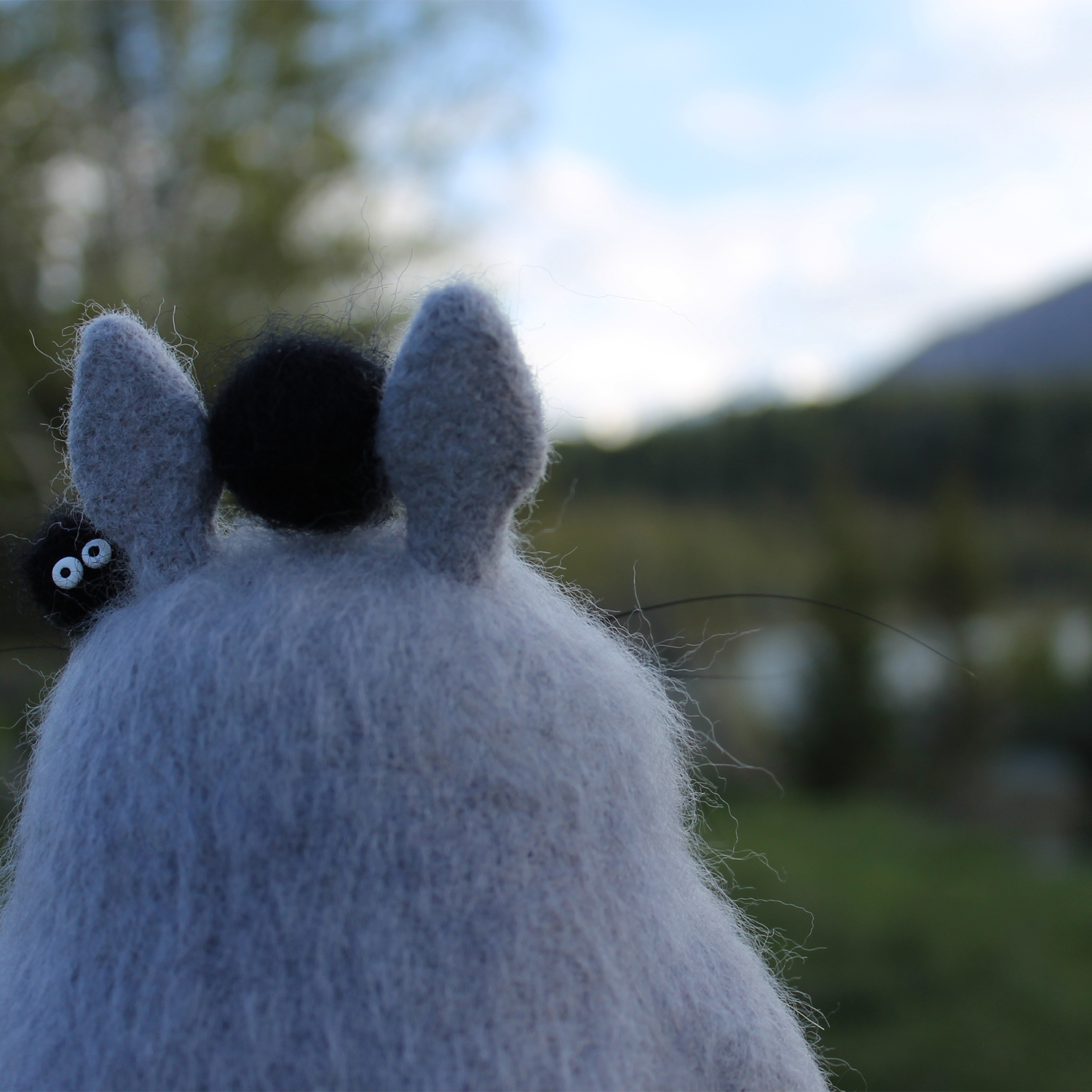 My neighbour - My, Needlework without process, Totoro, Susuwatari, Dry felting, Altai, Handmade, Longpost, Altai Republic