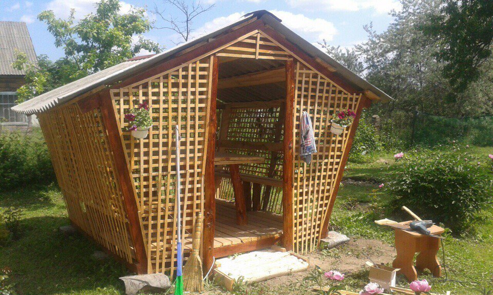 Arbor option - Dacha, Relaxation, Alcove, With your own hands, Longpost