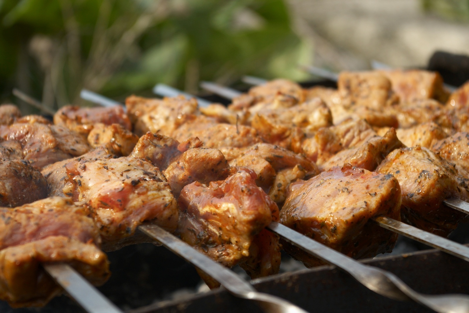 Fried retrospective - My, Shashlik, B-B-Q, BBQ, Meat, Bonfire, Brazier, Bricks, Yummy, Longpost