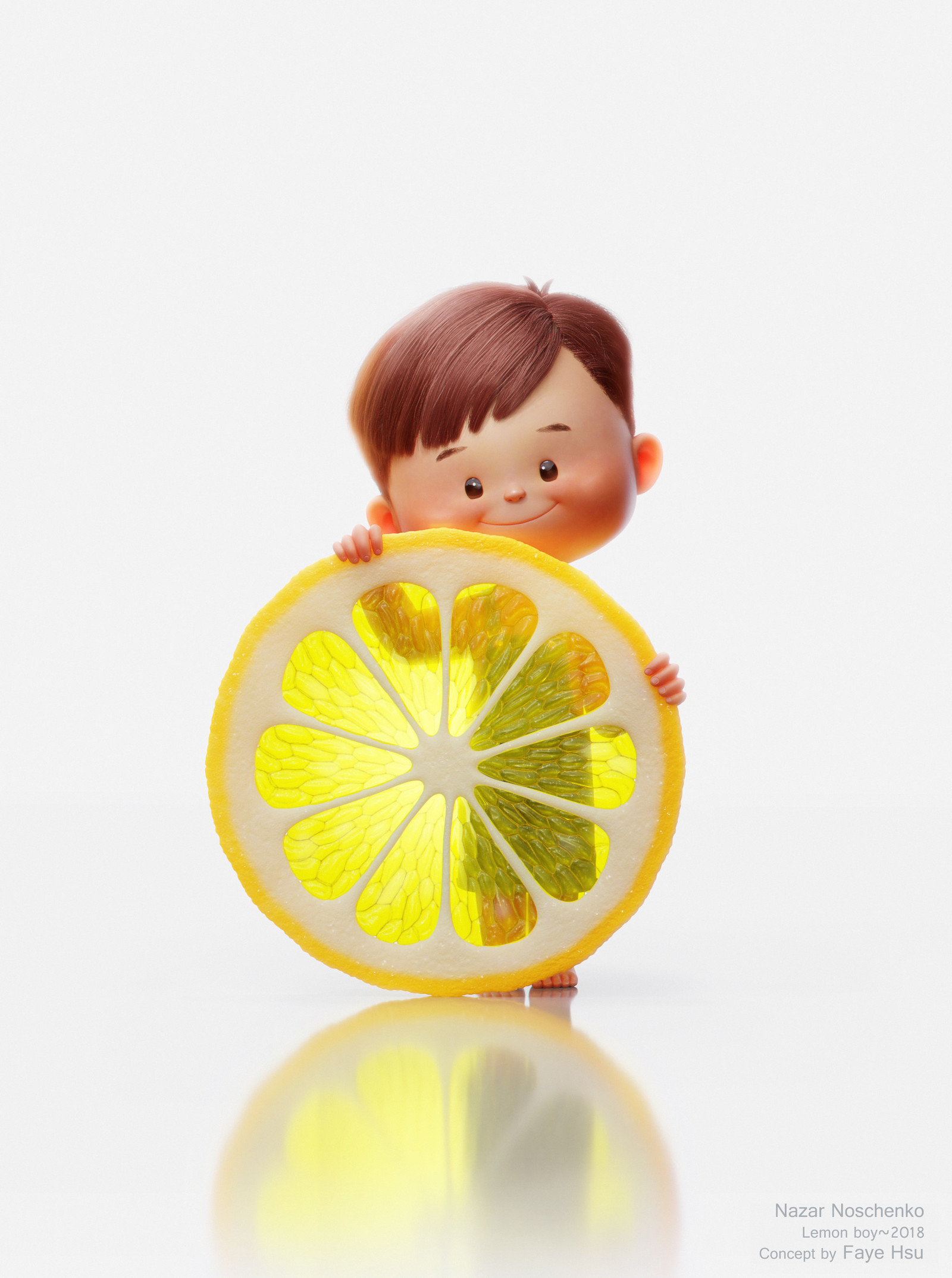 If you drink tea... - Lemon, Boy, Animation, Concept, Art, 3D