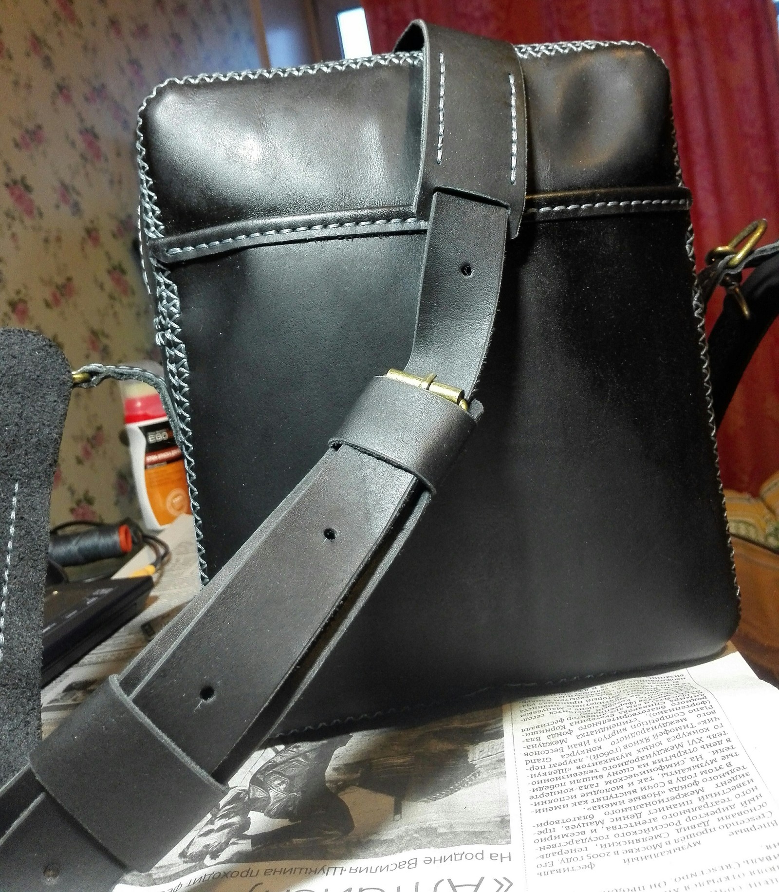 Leather bag - Сумка, Handmade, Longpost