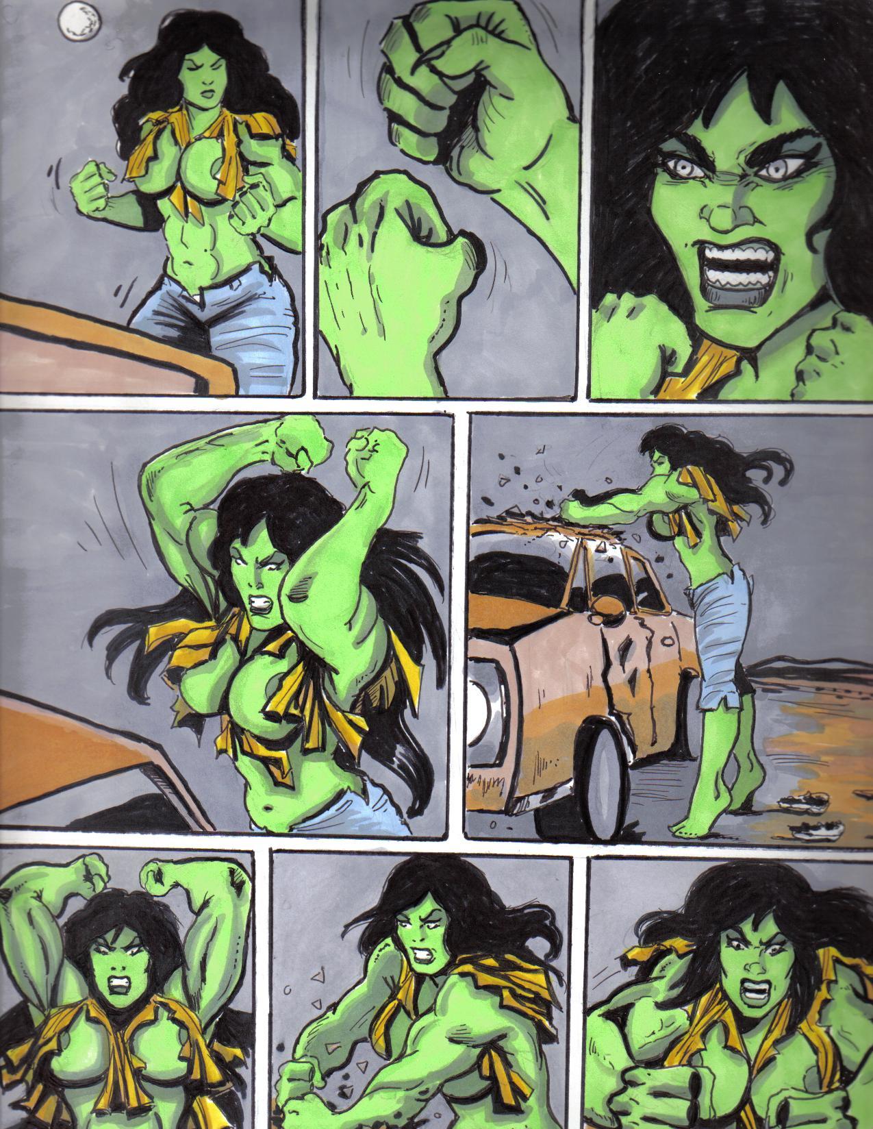 Comic Alternate Reality - Comics, Strong girl, , FMG, Art, She-Hulk, Hulk, , Longpost