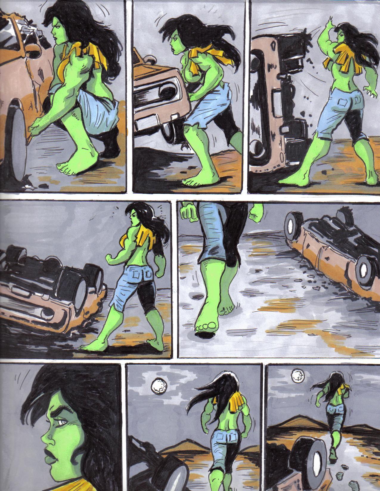 Comic Alternate Reality - Comics, Strong girl, , FMG, Art, She-Hulk, Hulk, , Longpost