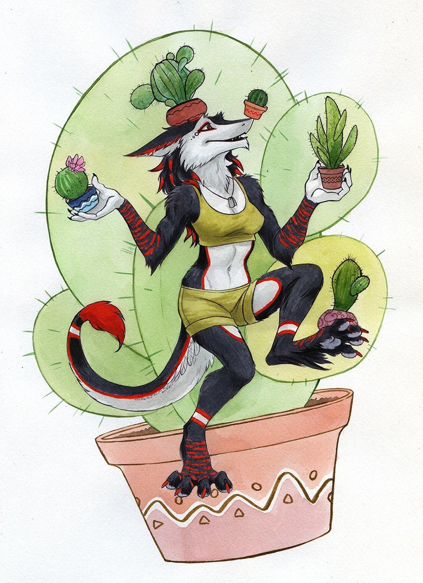 Cacti! - Furry, Anthro, Art, Sergal, Heni, Neko-Artist