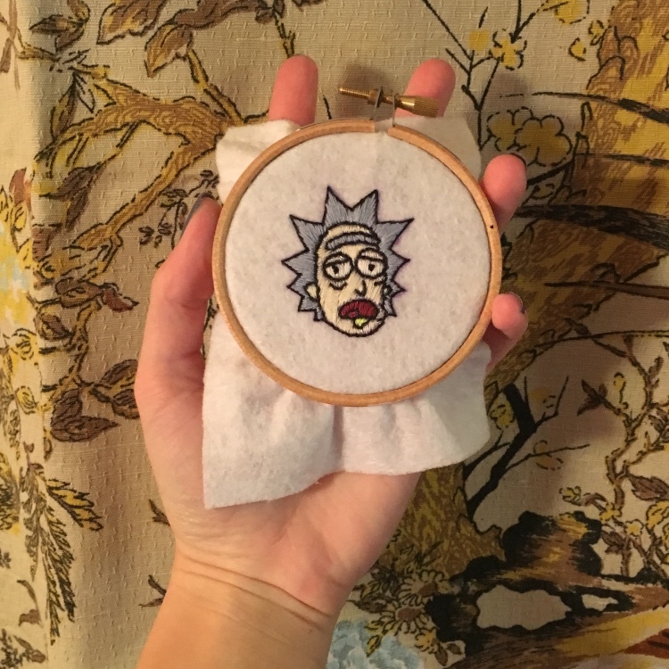 Rick and morty - My, Rick and Morty, Handmade, Embroidery, Needlework