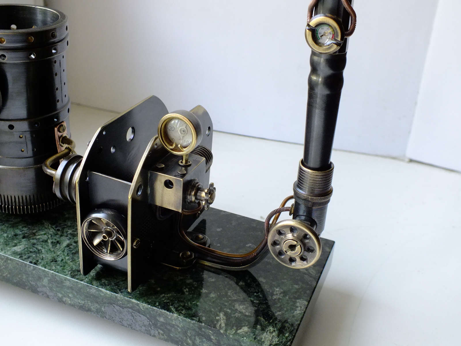 Steampunk desk stand for pencils, pens and business cards - My, , Pen, Steampunk, Video, Longpost