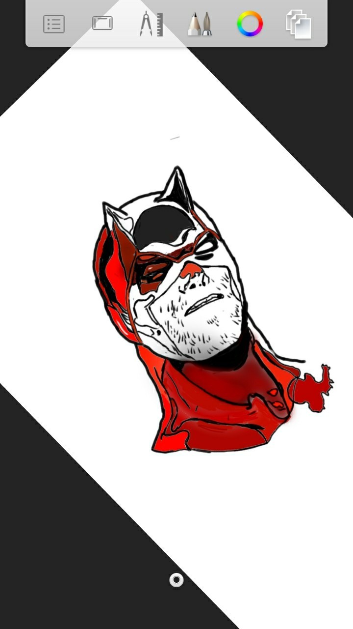 First normal drawing - My, Drawing, Daredevil, Longpost