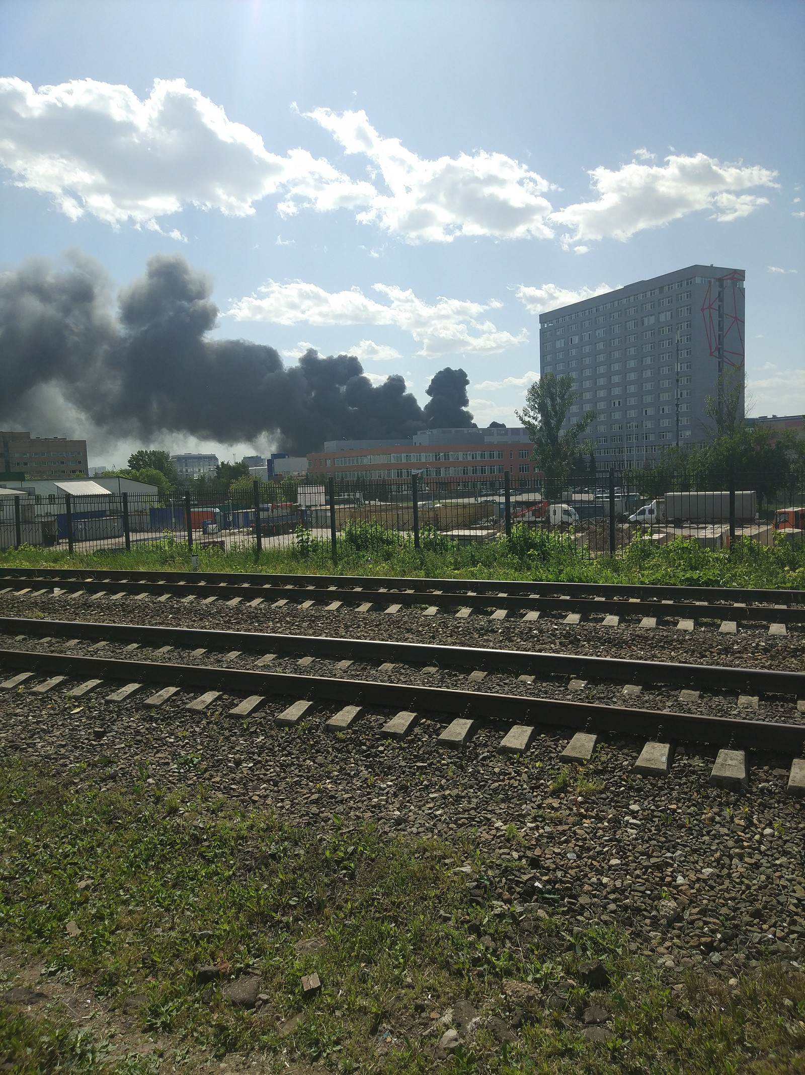 Пожар на Текстильщиках, прямо сейчас - Моё, Пожар, Москва, Текстильщики