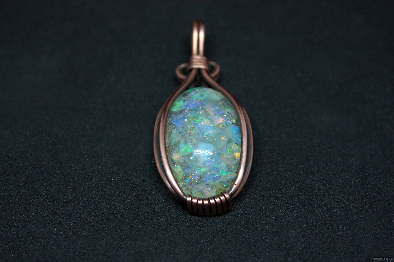 Opals and ice. dark forest - My, Longpost, Needlework without process, Glass, Wire, Opal, Forest, Needlework, Pendant, Decoration