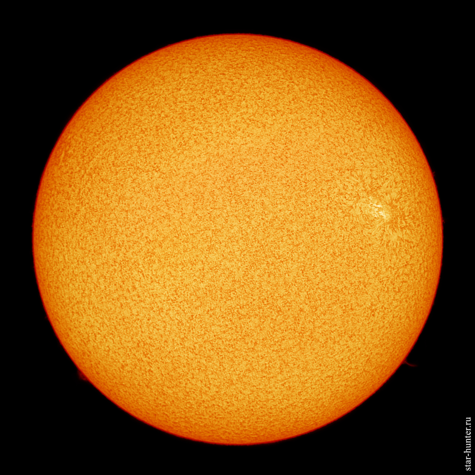 The sun in the line of hydrogen, June 2, 2018, 13:46 - My, Astronomy, Astrophoto, Space, The sun, Starhunter, Anapadvor