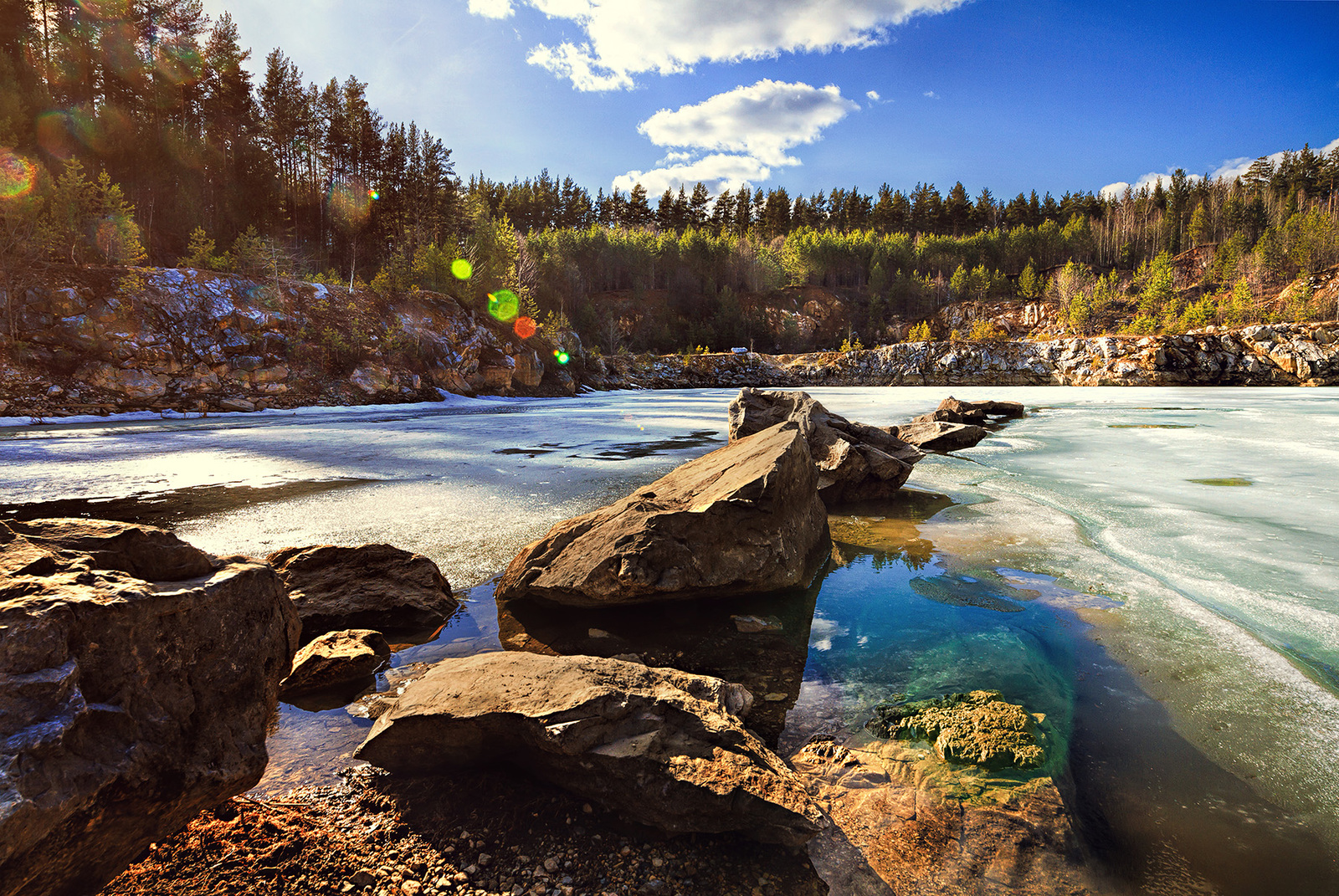 Long ago abandoned quarry near Yekaterinburg - My, Landscape, Career, Lake, Ural, Longpost