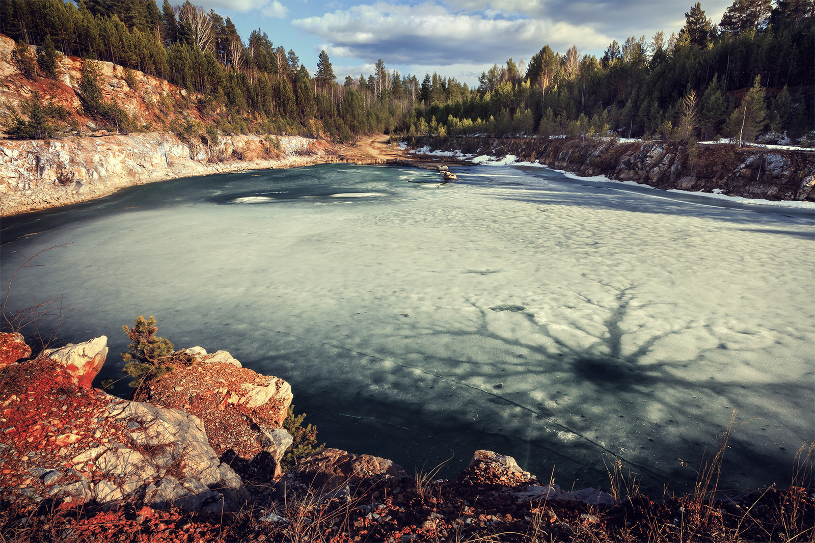 Long ago abandoned quarry near Yekaterinburg - My, Landscape, Career, Lake, Ural, Longpost