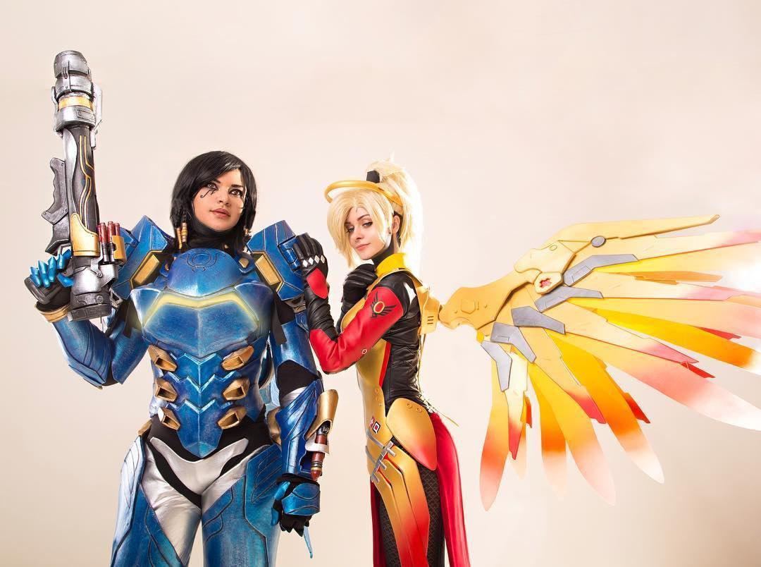 Gold Mercy & Pharah (Cosplay) - Overwatch, Blizzard, , Mercy, , Longpost