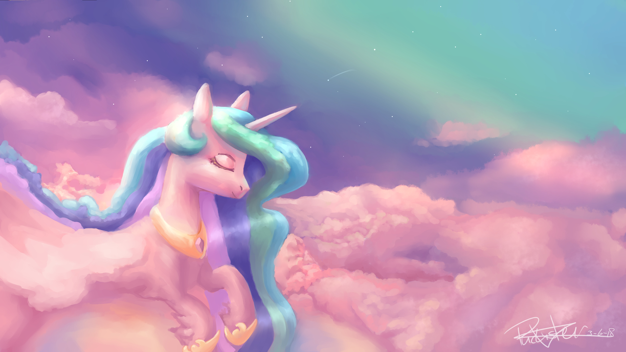 cloudy - My little pony, Princess celestia, PonyArt, Pucksterv