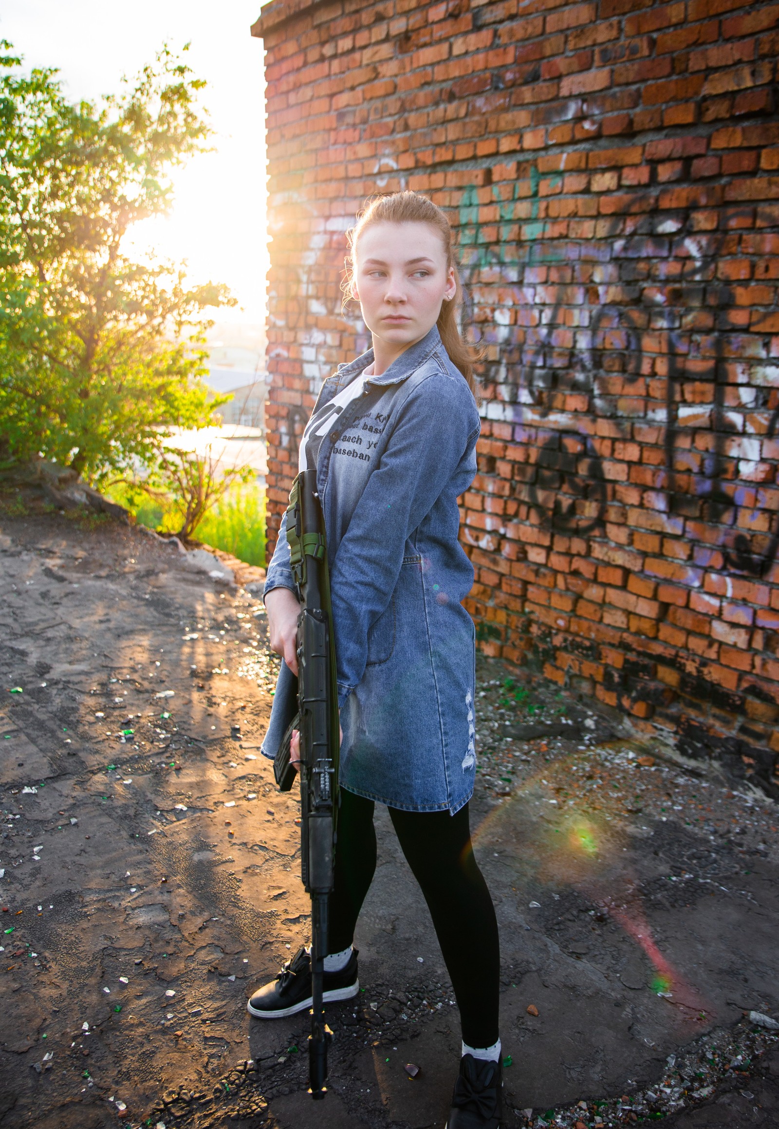 Photoshoot at sunset - My, The photo, Ak-74, PHOTOSESSION, Longpost, Order, Bricks