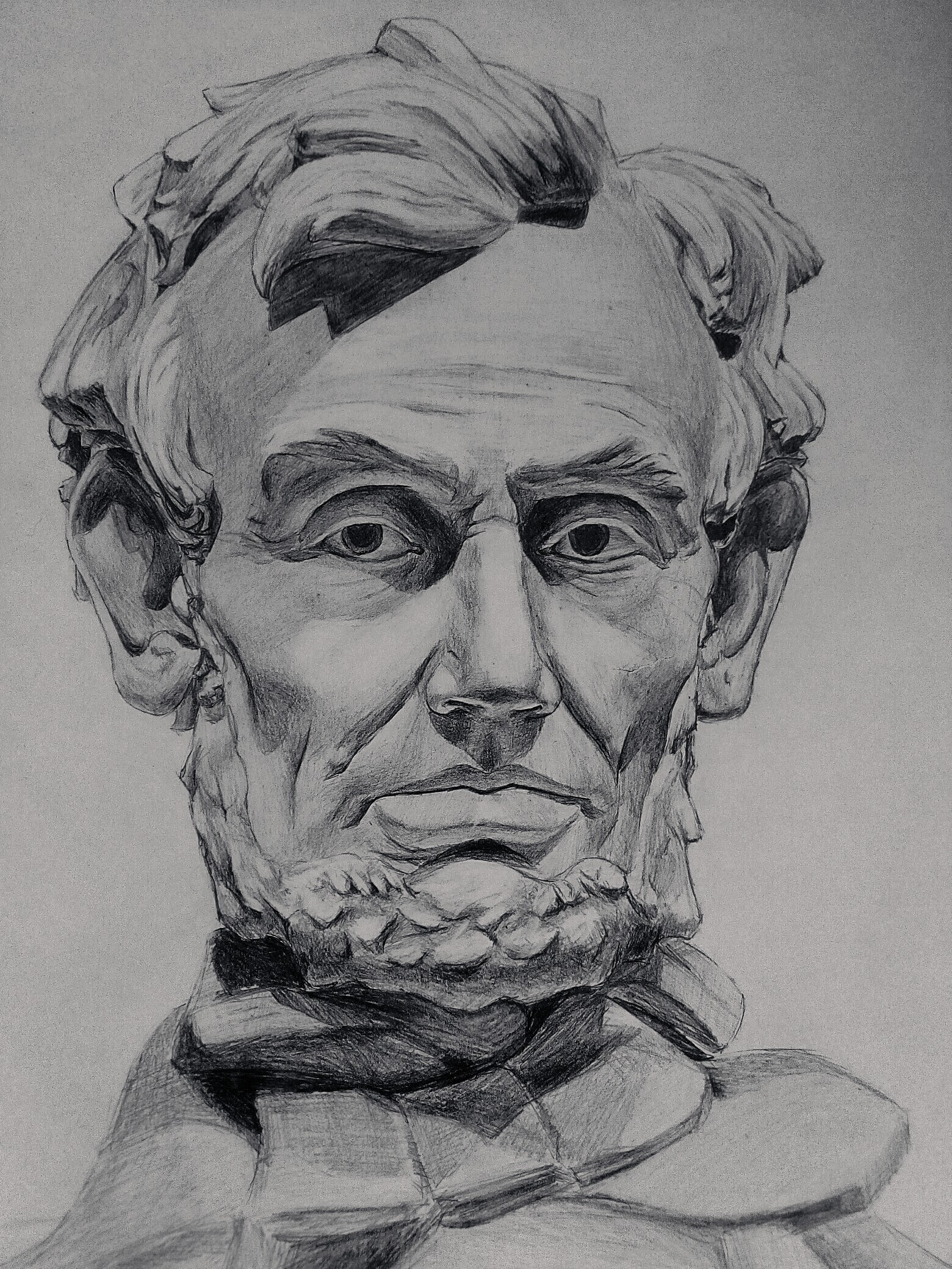 Линкольн рисунок карандашом