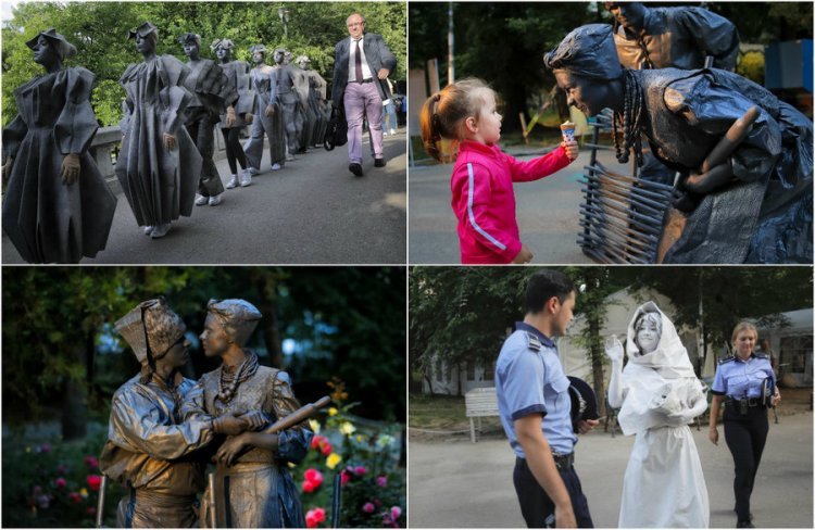 Международный фестиваль живых статуй - Фестиваль, Фотография, Бухарест, Артист, Румыния, Длиннопост