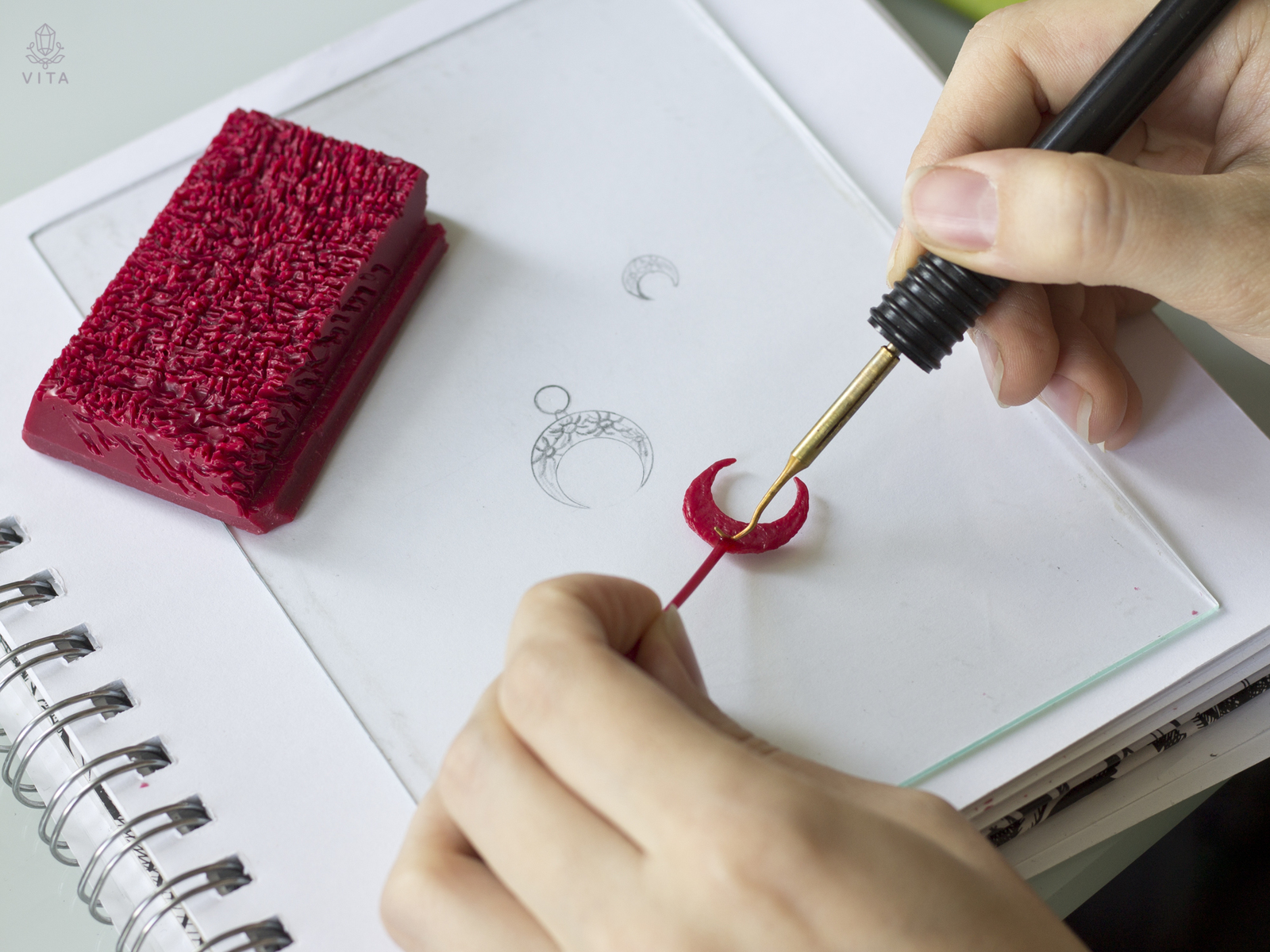 Making a set Picturesque moon - My, Needlework with process, Pendant, Earrings, Jewelcrafting, Jeweler, moon, Month, Master Class, Longpost