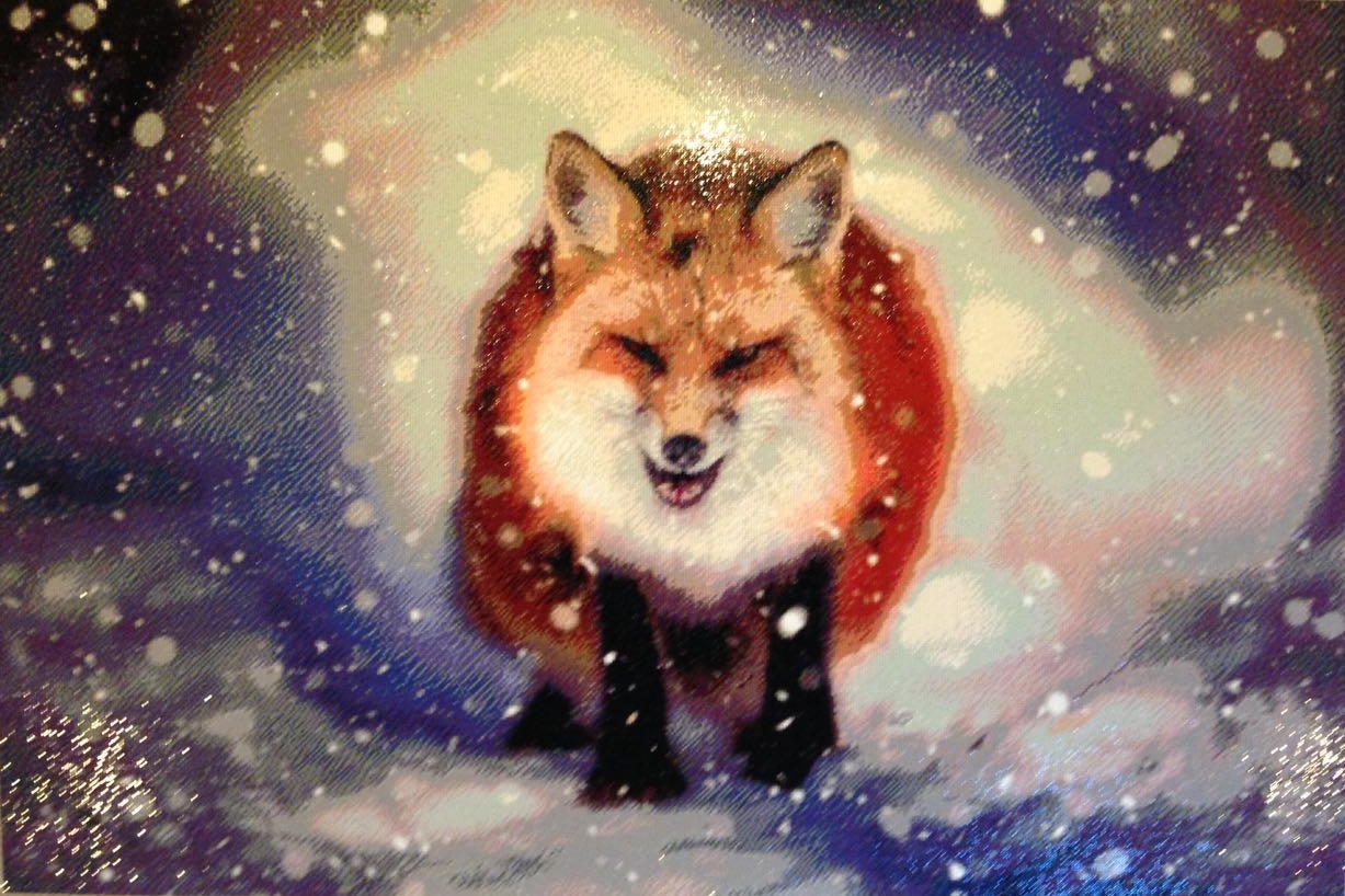 Diamond Mosaic #2 - My, Diamond mosaic, Needlework, Fox, Winter