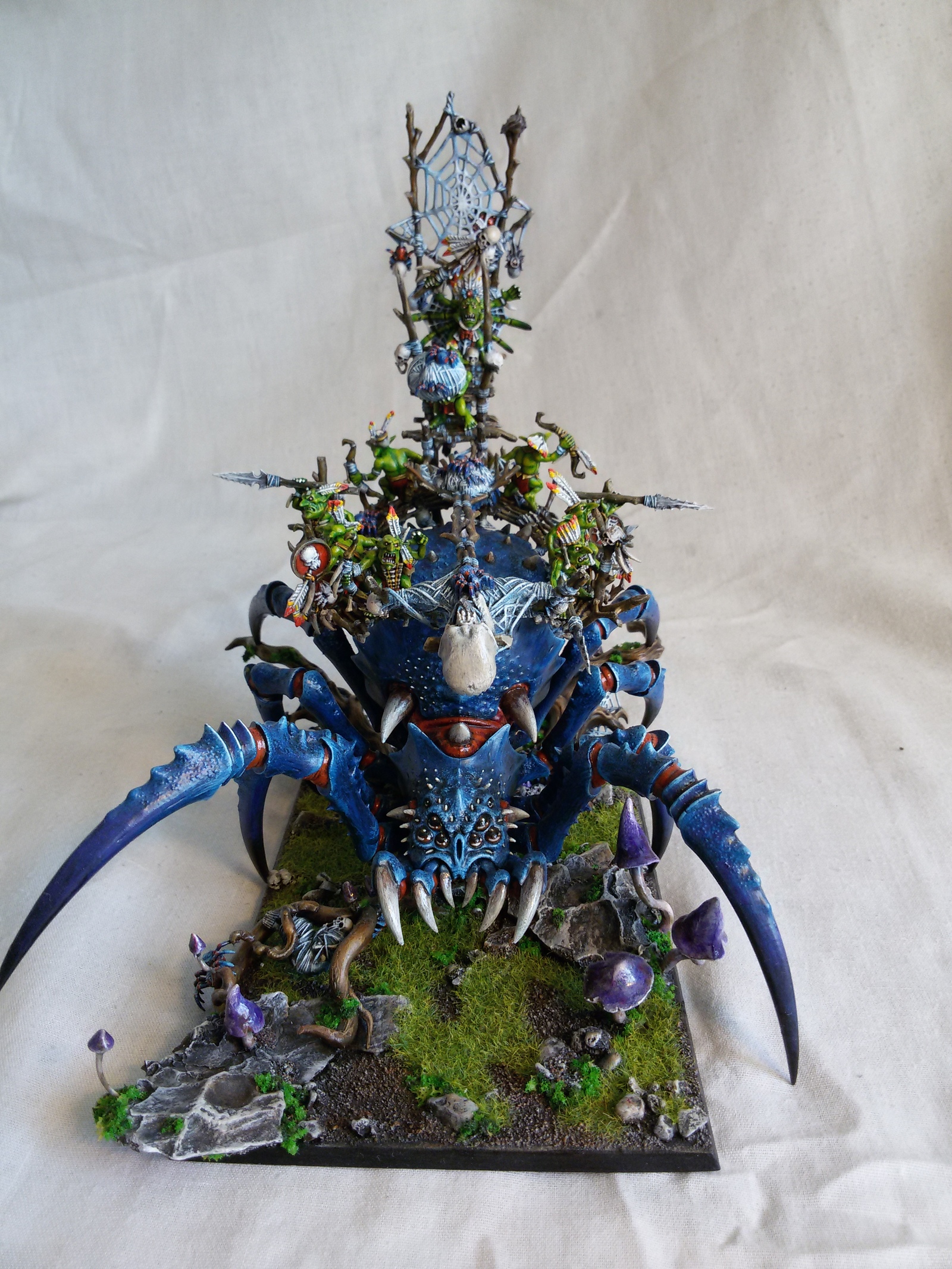 Arachnarok Spider [Warhammer Fantasy Battles] - Моё, Warhammer Fantasy Battles, Миниатюра, Покраска миниатюр, Рукоделие без процесса, Длиннопост