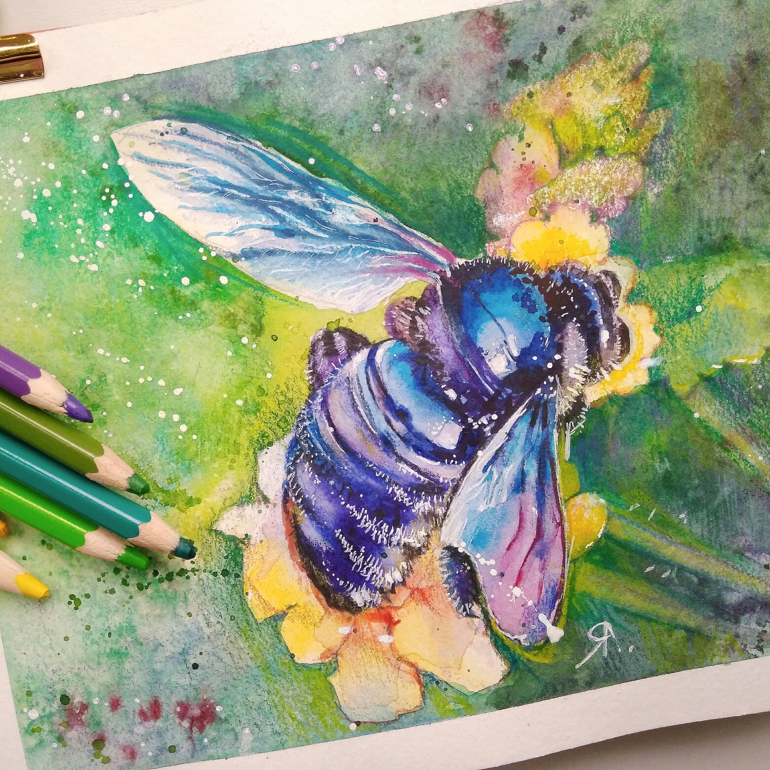 Bee - My, Bees, Insects, Marker, Drawing, Graphics, Sketch, Sketchbook