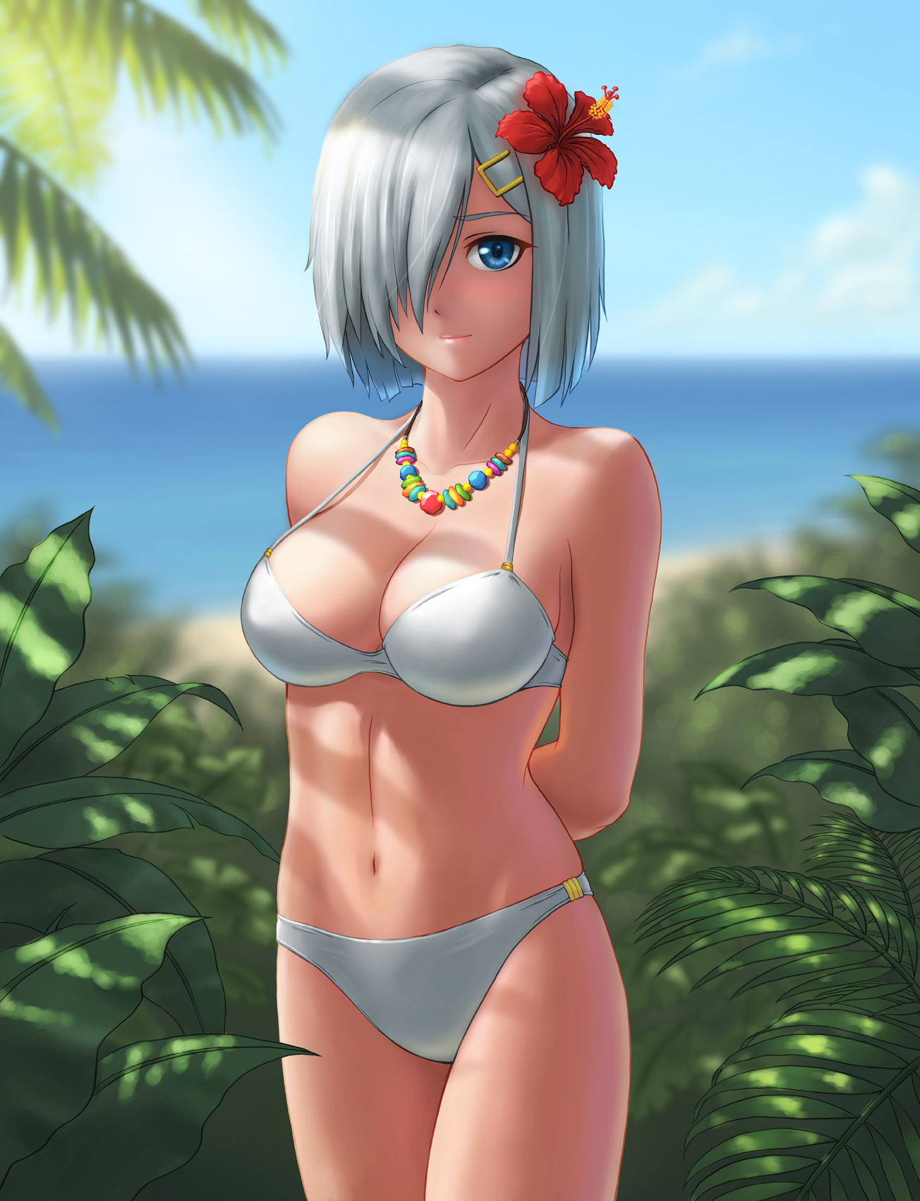 Chichikaze - NSFW, Kantai collection, Hamakaze, Swimsuit, Anime, Anime art, Boobs, Underwear, Longpost