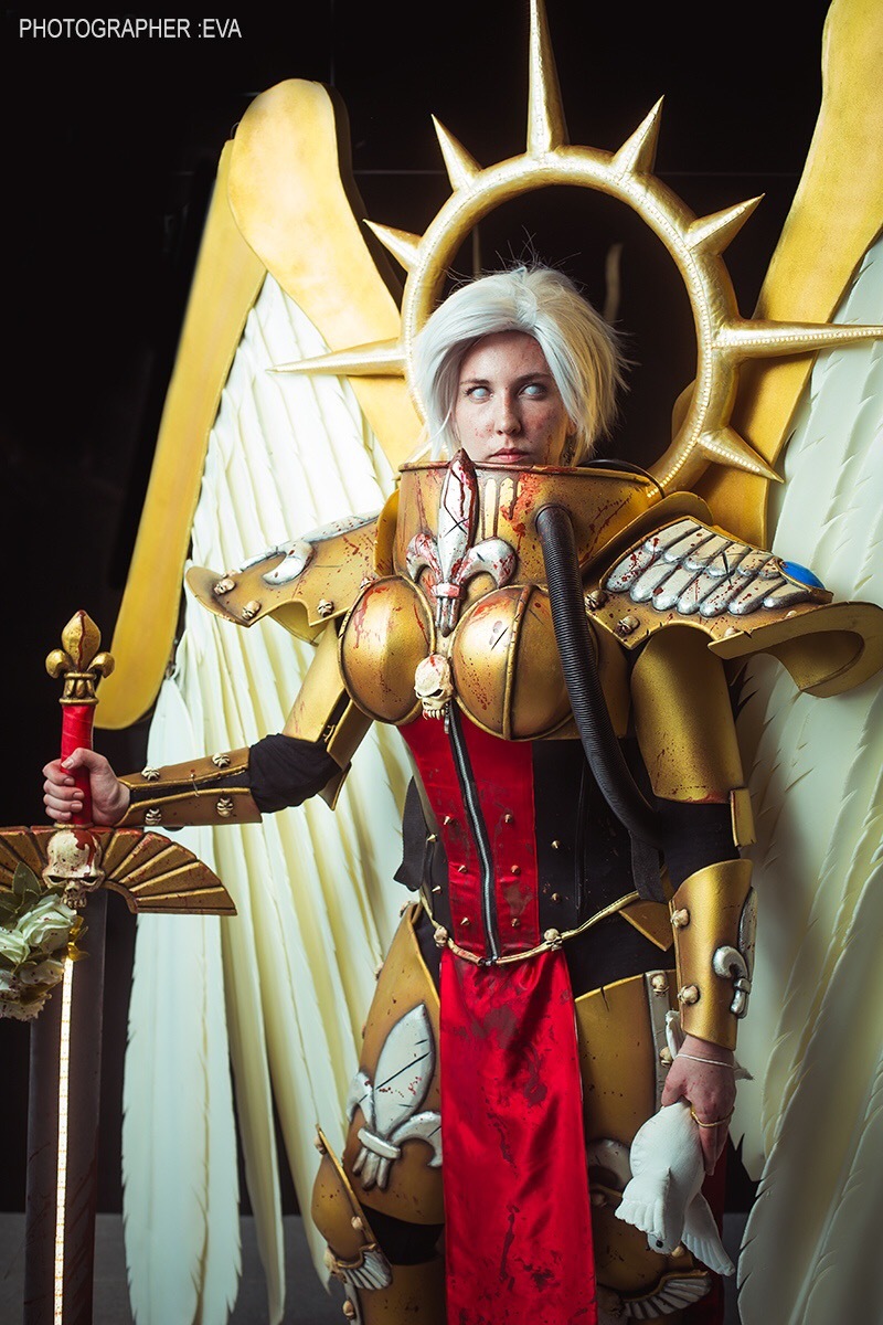 Cosplay Saint Celestine from Warhammer 40,000 - My, Cosplay, Starcon, Warhammer 40k, Warhammer, Saint Celestine, GIF, Longpost