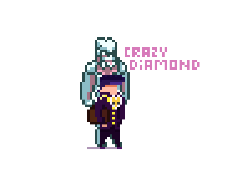 Diamond Unbreakable - Моё, Pixel Art, Jojos Bizarre Adventure