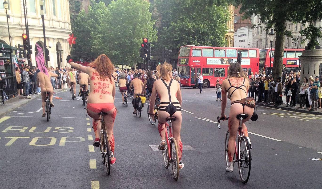 Naked bike ride in London - NSFW, 18+, Cyclist, London, , Longpost