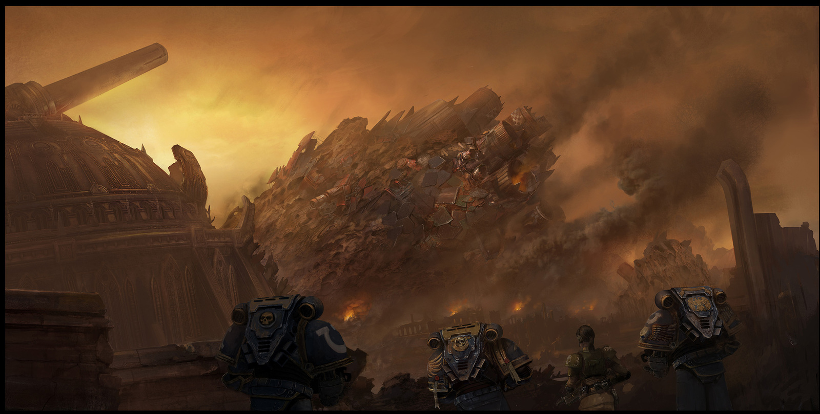 Space Marine : Rok - Warhammer 40k, Wh Art, Космодесант, Орки, Ultramarines