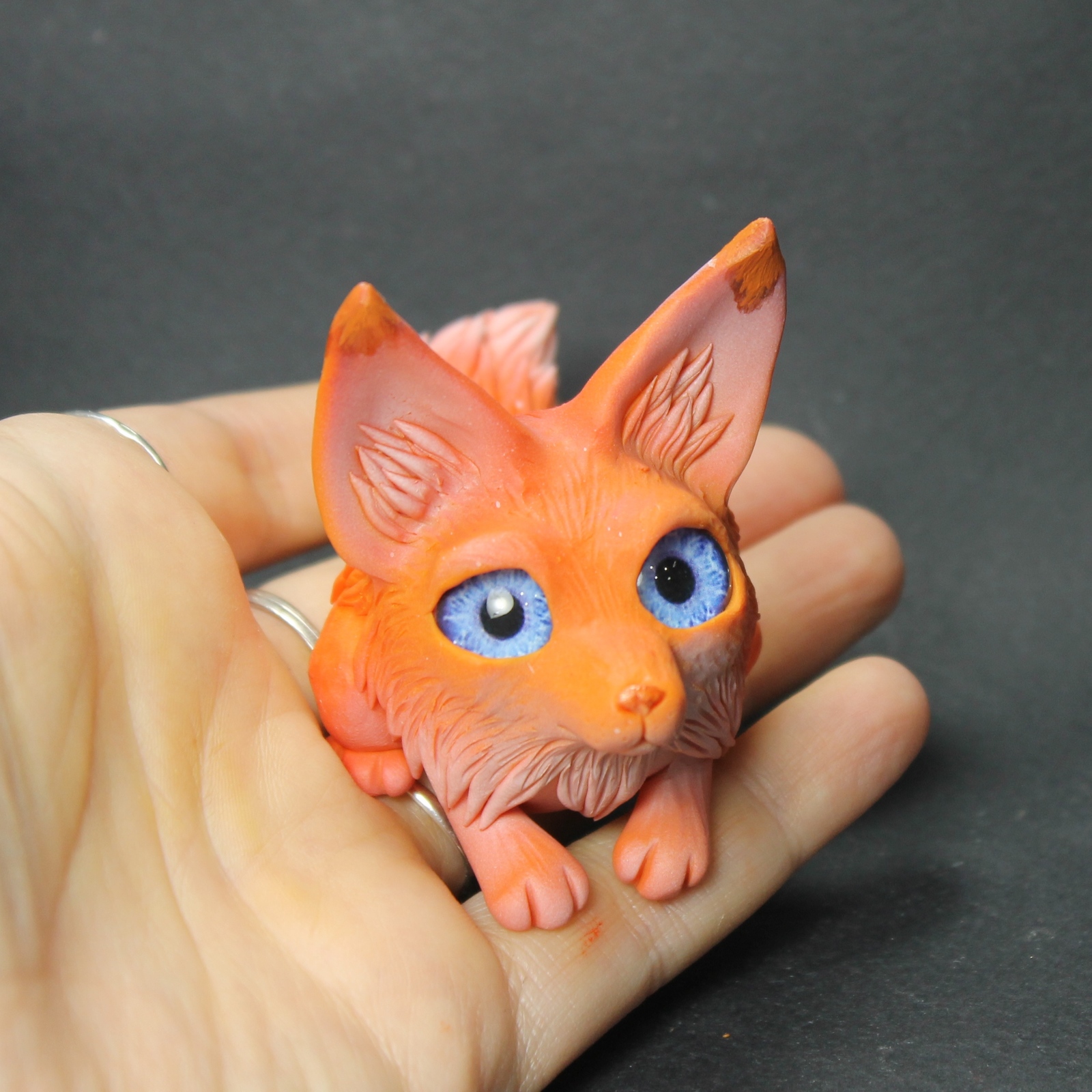 Lisardinka - My, Needlework without process, Лепка, Polymer clay, Hobby, Fox, Handmade, Longpost