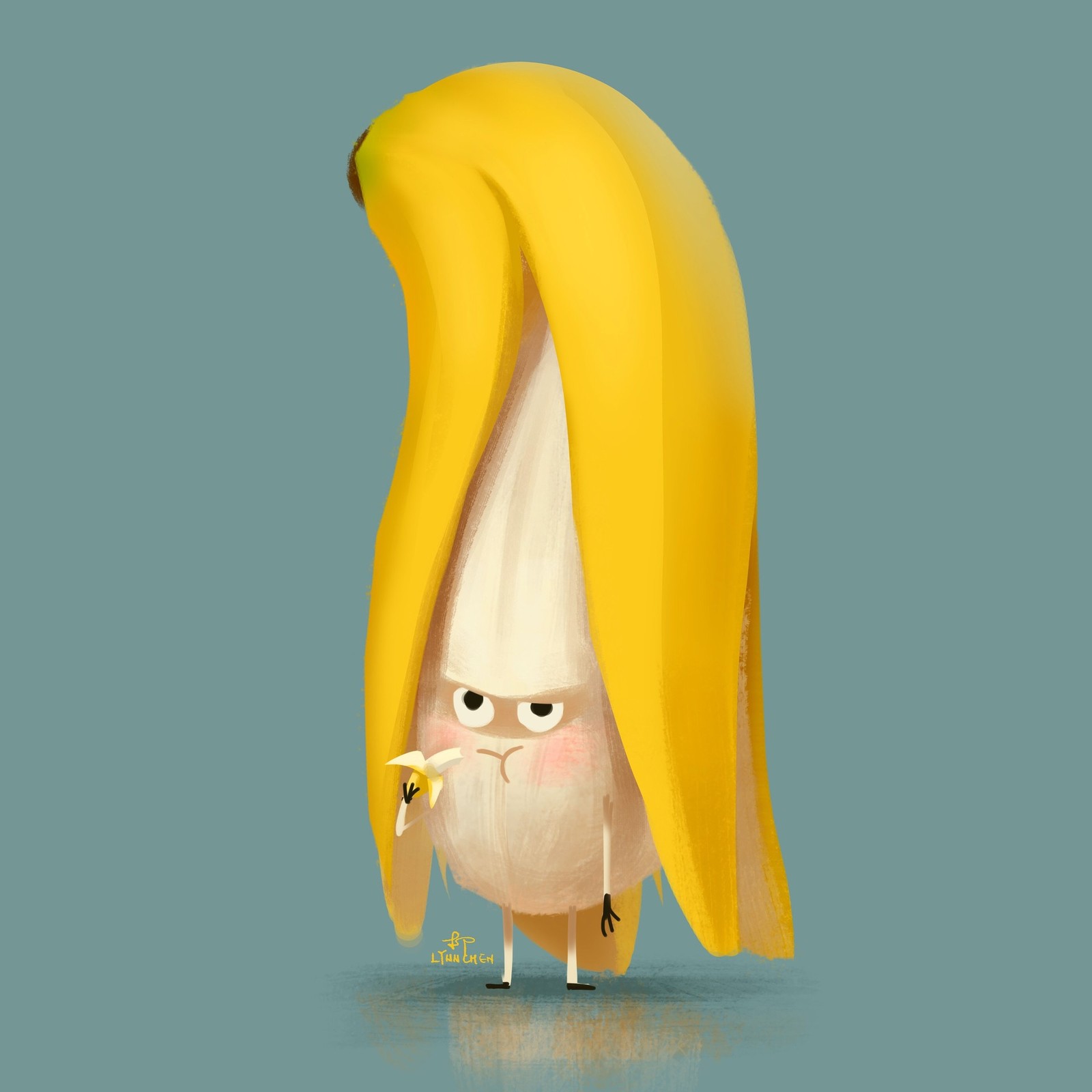 Unfortunate banana. - Art, Drawing, Images, Banana, Personification