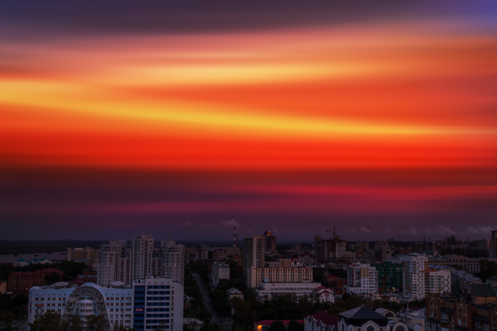 Khabarovsk - My, The photo, Khabarovsk, Sunset, dawn, Longpost