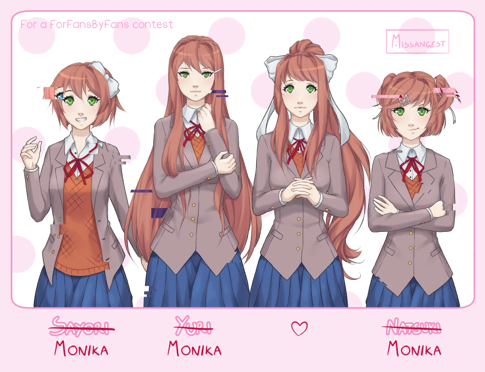 choose any - Doki Doki Literature Club, Just monika, Sayori, Natsuki, Yuri DDLC, Visual novel, Monika