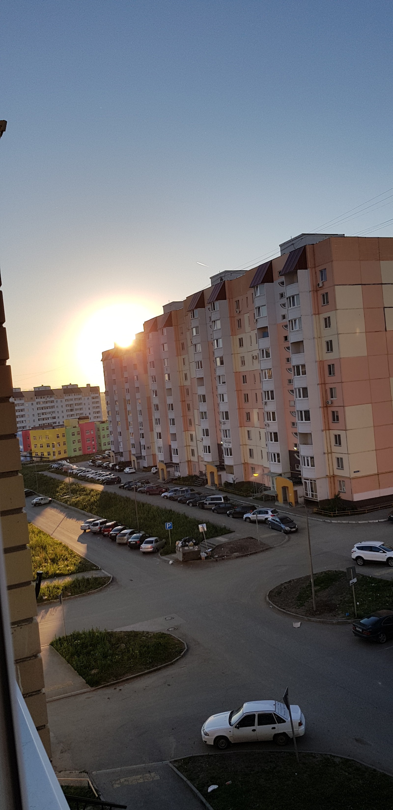 Sun - My, The sun, Morning, Saratov, The photo, Courtyard