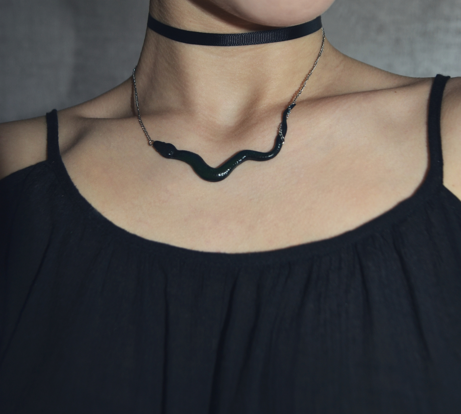 SERPENT. - My, Choker, Needlework without process, Snake, Handmade, Handmade, Polymer clay, Decoration