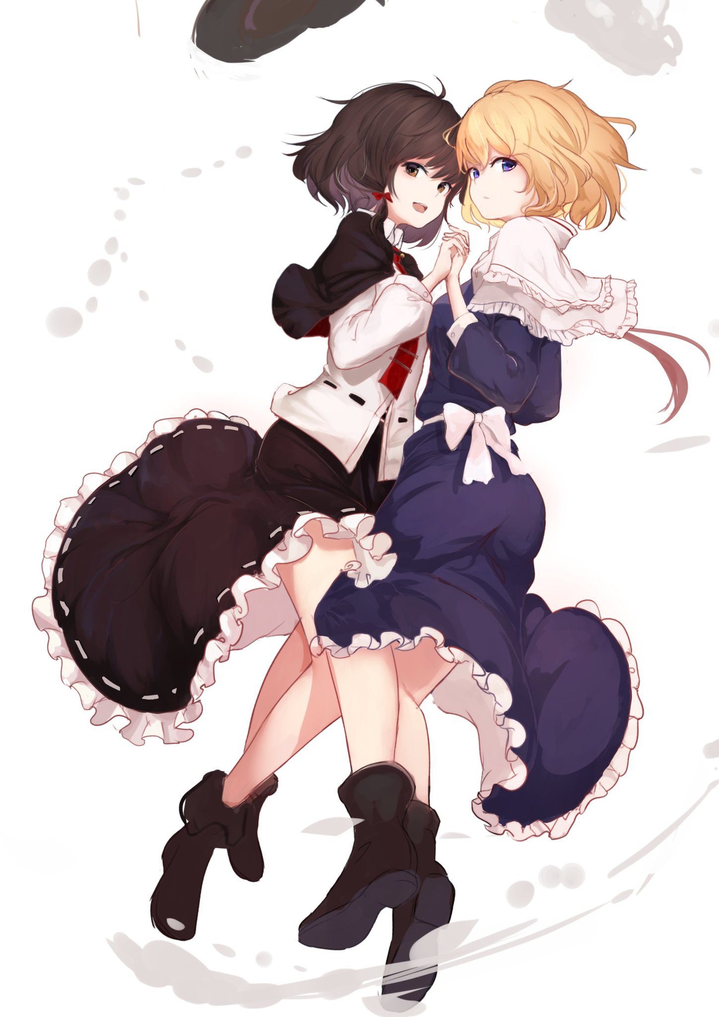 Anime art by homo 1121 - Anime Art, Аниме, Touhou, Maribel Hearn, Usami Renko, Homo 1121