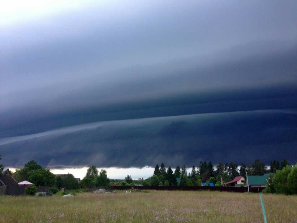 Element - Tver, Village, Thunderstorm, The clouds