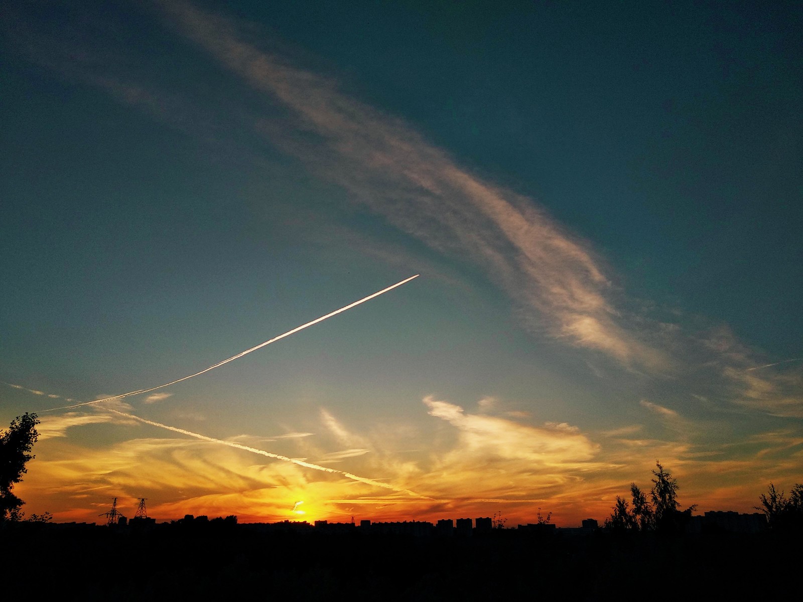 Another sunset but... - My, Nature, Sunset, Moscow, Yuao