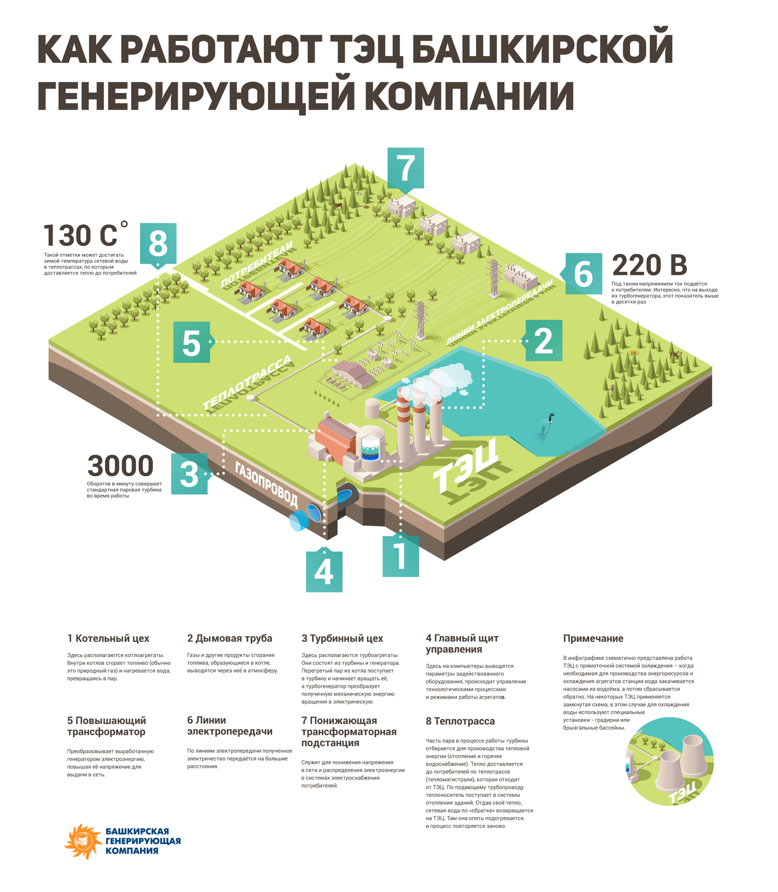 Infographics How BGK CHPPs work - CHP, Energy