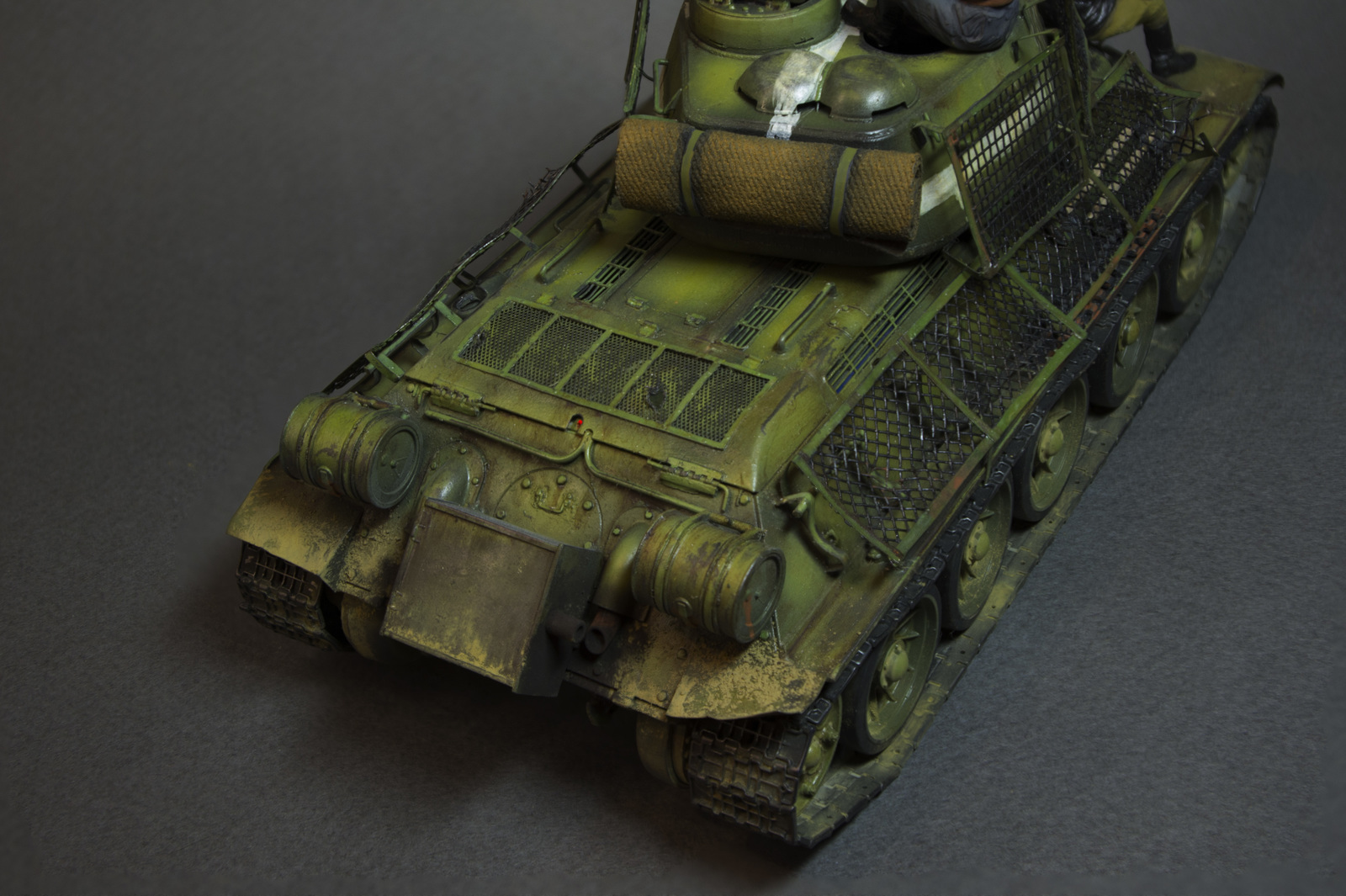 Model of the T-34-85 tank - My, Stand modeling, Models, BTT, T-34, Painting, Airbrush, Creation, Hobby, Longpost